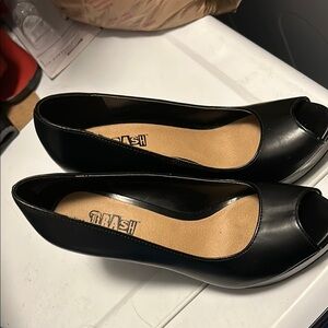 Black Peep Toe Women's Shoes